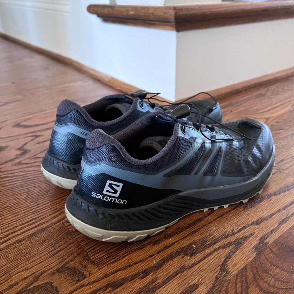 Salomon Men's Athletic Trail Shoe in Charcoal and Light Gray - Picture 6 of 16